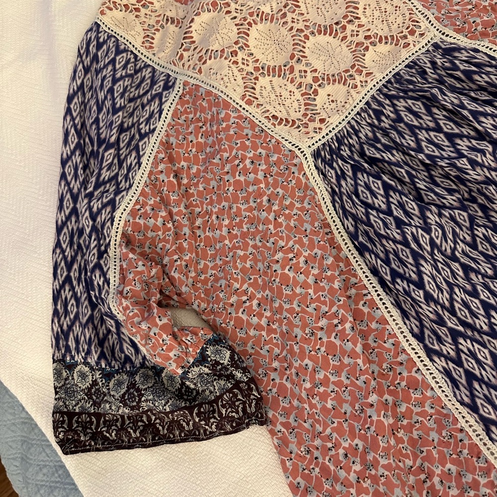 John Mark - Boho Pattern Mix top Size XL - Picture 2 of 6